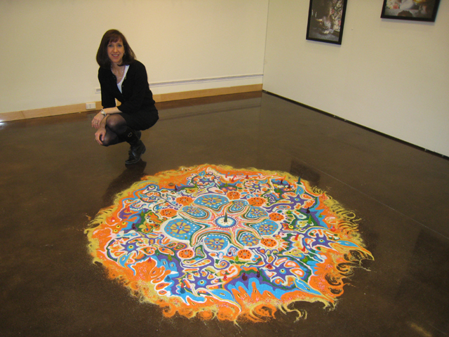 Jessica Hunter Larsen with the Sugar Mandala